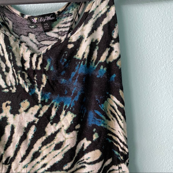 Black Bleach Tie Dye Tank Top - Picture 5 of 6